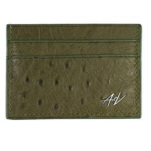 Elegant Ostrich Leather Card Holder – Unisex Shady Lane
